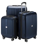 HAUPTSTADTKOFFER - X-Berg - Set de 3 Valises Bagages rigides de ABS (S, M, L) 258 L, Bleu foncé