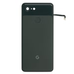 Google Pixel 3 Coque Arrière Boîtier Cadre Verre Partie Black Noir