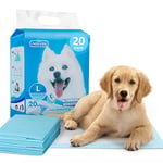 Nobleza 20pcs 60x90cm Ultra Absorbent Leakproof Dog and Puppy Training Pads, Pet Toilet Pee Pads Large Size with Anti Slip