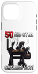 Coque pour iPhone 16 Pro Max Citation d'anniversaire pour barbecue « Smoking Hot »