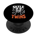 Skeleton Twins Halloween Party Costume Matching Outfit PopSockets Adhesive PopGrip