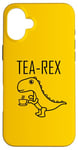 Coque pour iPhone 16 Plus Tea Rex Drôle T-Rex Tyrannosaure Dinosaure