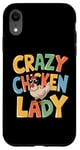 Coque pour iPhone XR Crazy Chicken Lady Farm Œufs frais Coq Agriculteur de volaille