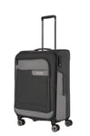 Valise de voyage Travelite, taille moyenne, durable, 4 roues, VIIA, chariot à bagages souple en matériau recyclé, serrure TSA, 67 cm, 70-80 litres