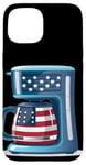 iPhone 15 Patriotic coffee bean and maker costume Case