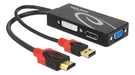 Delock Adapter HDMI male > DVI / VGA / DisplayPort female 4K black