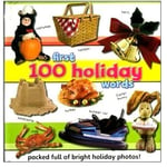 Baby Board Book First 100 HOLIDAY Words Learn Christmas, Beach Objects Easter