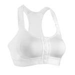 Thuasne - Brassière de Sport Zippée Eaz'ip - Maintien Fort, Extrême - Adaptée pour Sports à Fort Impact - Fermeture par l'avant - Bretelles Matelassées Réglables - Blanc, 90C