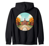 Cool Schoolyard for back to school lovers and books fans Zip Hoodie