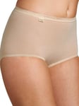 Sloggi Womens Basic+ Maxi Briefs 4 Pack - Beige Cotton - Size 3XL