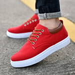 Canvas Sneakers Koreansk stil Herr All-match Casual Skor Trendiga Oversize Sneakers För Män Red 41