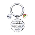 YJYJZX Cadeau Collègue Porte-clés,Cadeau Anniversaire Femme Homme,Porte-clés d'amitié,Cadeau de Retraite,Collègue Cadeau Depart Collegue de Travail Porte Clés Personnalisé Idee Cadeau Amie Ami (3)