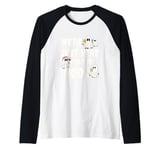 We're Just Here for the Boos Funny Gift Halloween Ghost Raglan Baseball Tee