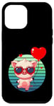 Coque pour iPhone 12 Pro Max Saint Valentin Porcinet Cœur Amoureux Amour Ballon Mignon