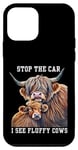 Coque pour iPhone 12 mini Arrêtez la voiture, je vois une éleveuse de vaches moelleuses qui aime les vaches