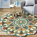 FENRIR LR Home DAZZL54085TEG40RD Dazzle Area Rug, 4' Round, Teal/Green