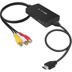 ZVD - Convertisseur rca vers hdmi - Adaptateur Composite vers hdmi - Prise en Charge 1080p Pal/NTSC