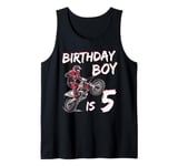 Motocross 5th Birthday Boy 5 Year Old Dirt Bike Tank Top