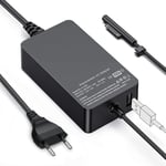 Chargeur Surface Pro 65W 15V 4A Chargeur Microsoft Surface Pour X/9/8/7/7+/6/5/4/3, Surface Go 3/2, Surface Laptop, Surface Laptop Go, Surface Book, Chargeur Tablette D'Alimentation Avec Port Usb