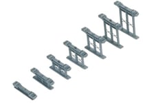 Hornby R658 OO Gauge Inclined Piers - Model Railway Accessories, Miniature Diorama Scenery for Hornby Train Sets - Lifelike Train Inclined Piers Model - Scale 1:76, Grey