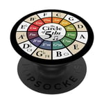 Music Theory Wheel Circle of Fifths Classical Harmony Chords PopSockets Adhesive PopGrip