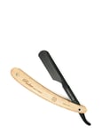 Parker Ptpba - Light Wood Handle Push Type Black Blade Holder Barber/Straight Razor Multi/patterned