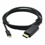 USB C 3.1 Male to DisplayPort Cable For Google ChromeBook Macbook 1.8m