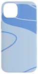 Coque pour iPhone 14 Plus Bleu clair Boho neutre abstrait ligne art design