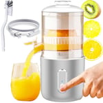 Sladdlös elektrisk juicepress - Bärbar liten kallpressad citronpress - Lätt att rengöra - USB Typ-C Laddbar - 40 juicer - 1500mAh batteri White