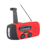 Radio À Remontage Automatique, Lampe De Poche D'urgence, Chargeur De Téléphone Portable, Radio Solaire À Manivelle Avec Lumière Led Forte, Am/Fm, 1200mah Pow