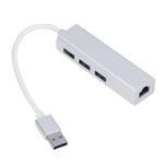 USB 3.0 till Ethernet-adapter 4-i-1 Multiport Multifunktionell Hub Ethernet-adapter för stationär dator, bärbar dator, surfplatta