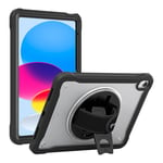 Armor-X (HLN  Series) 2 Layers Protective Rugged Tablet Case with Hand Strap and Kick-stand for iPad 10th Gen (10.9)