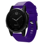 Garmin Fenix 5S Plus tyylikäs silikoninen ranneke - Violetti