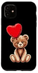 Coque pour iPhone 11 Ours en peluche coeur amour joyeux Saint-Valentin