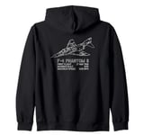 F-4 Phantom II American Jet Plane Infographic Zip Hoodie