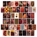 CON*QUEST Conquest Journals Collage mural Harry Potter Gryffondor, lot de 50 impressions d'art officielles de collection du monde des sorciers, imprimées sur du papier cartonné de qualité, finition