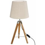 Atmosphera Créateur D'intérieur - Lampe à Poser Trépied en Bois 'Runo' 58cm Naturel