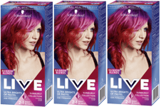 3 SCHWARZKOPF LIVE ULTRA BRIGHTS RAINBOW BLENDS HAIR DYE SUNBURST COLLECTION 110