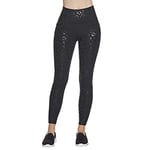 Skechers Women's Go Walk Shadow Leopard HW Legging, Black, XS