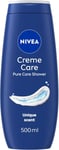 NIVEA Crème Care Shower Cream Caring Shower Body Cream 500ml - Pack of 6