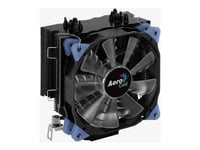 Aerocool Verkho 5 Dark - Processorkylare - (För: Lga775, Am2, Am2+, Am3, Am3+, Lga2011, Fm1, Fm2, Am4, Lga2066, Lga1200, Lga1700, Am5, Lga115x Socket) - Aluminum Base With Aluminum Fin Stack - 120 Mm