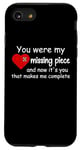 Coque pour iPhone SE (2020) / 7 / 8 You Were My Missing Puzzle Piece Valentines Day Couple Heart