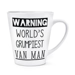 Warning World's Grumpiest Van Man 12oz Latte Mug Cup Awesome Best Courier Driver