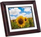 L.BAN 9 Inch WiFi Digital Photo Frame Electronic Photo Album Wall-mounted Advertising Player With Wooden Frame Electronic Photo Album Photo Frame, Resolution 1067×800, Built-in 16GB Memory