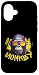 iPhone 16 Angry Monkey King Gorilla Face Funny Graphic Men Women Kids Case