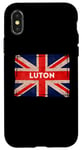 Coque pour iPhone X/XS Drapeau Luton Bedfordshire Born And Bred