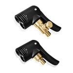 XULEGGNK Adaptateur de Valve de Pneu de Voiture, Embout de Gonflage Laiton, 2 en 1 Embout Gonflage Pneu Voiture Laiton, Raccord de Valve de Gonflage, pour Pneu de Voiture ou Camion, Vélo, Moto, 2Pcs