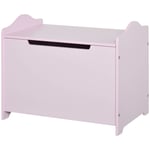 Kids Storage Box Toy Chest Bench 40x60cm Childrens 3 Yrs+ Bedroom Pink HOMCOM 