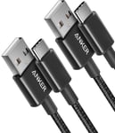 Anker USB C Charger Cable, 2-Pack 3 ft (0.9 m) to C 3ft, Black