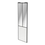 Porte de placard coulissante atelier blanc profil noir GoodHome Arius H. 248,5 x L. 76.2 cm + amortisseurs